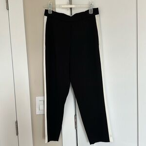 BABATON Black Side Stripe Conan Terado Cropped Dress Pants Women's 2